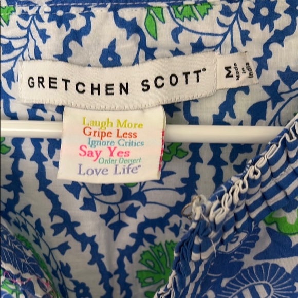 Gretchen Scott Designs Blue and Green Casual Dress - Picture 2 of 3